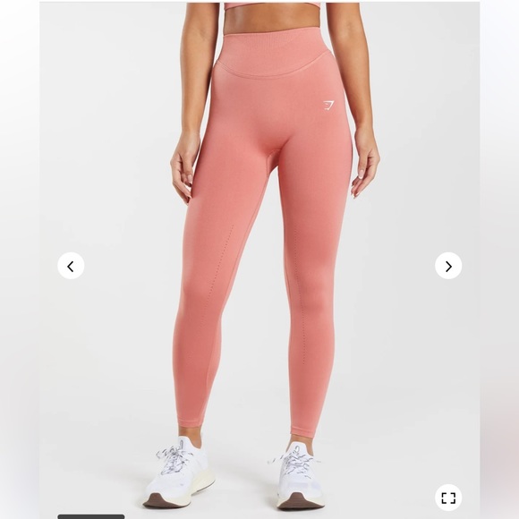 Gymshark Sweat Seamless Leggings, Women’s Size L, Terracotta Pink - Picture 2 of 7